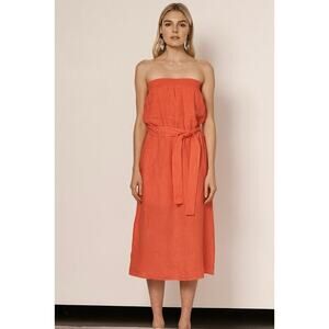 Revolve‎ Krisa Strapless Midi Dress in Dune - Size XS NWT
